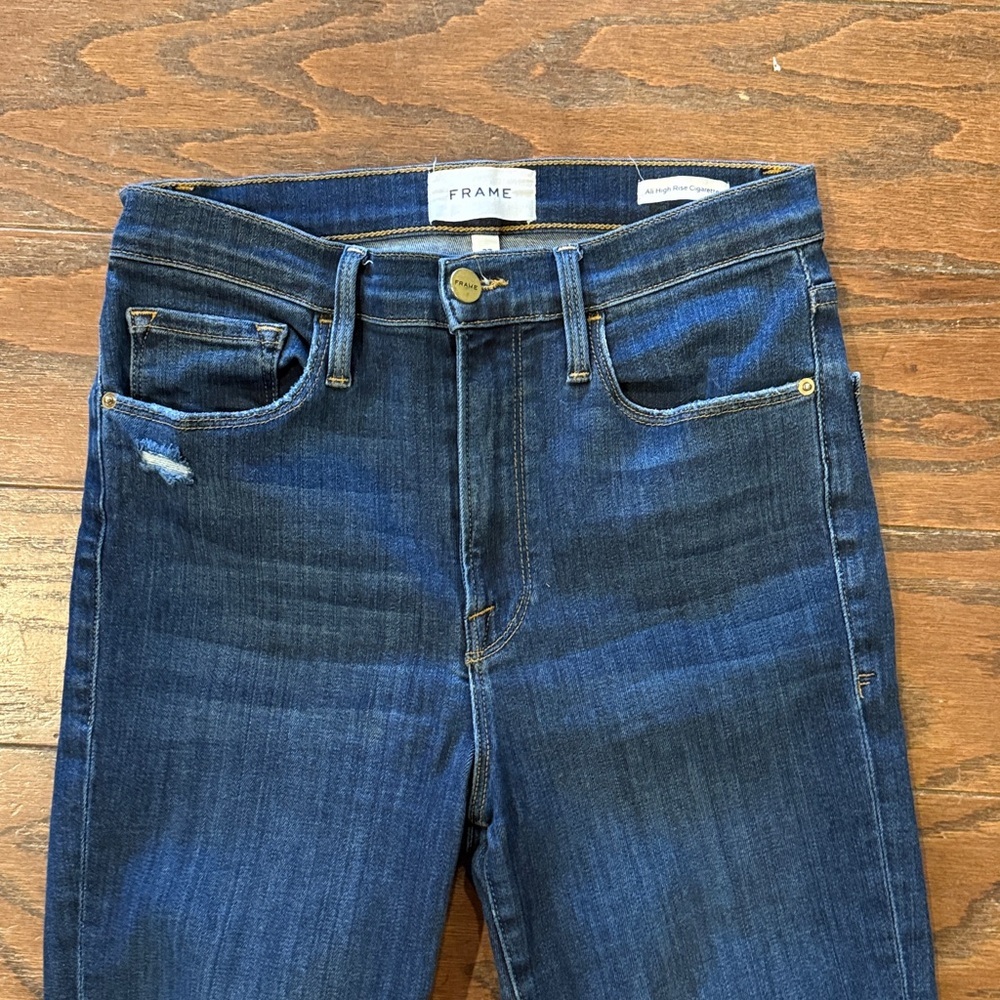 Frame Ali high rise cigarette jeans, size 27 - Picture 4 of 8